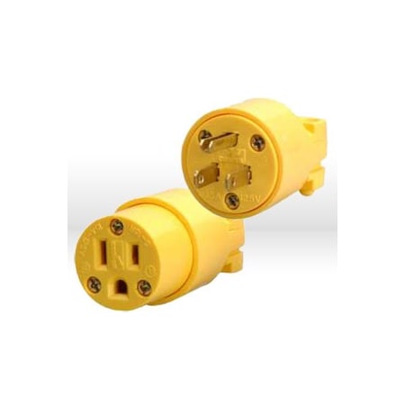 Southwire Replacement Plugs, Nema 5-15C, Yellow, Vinyl Female Connector 5985